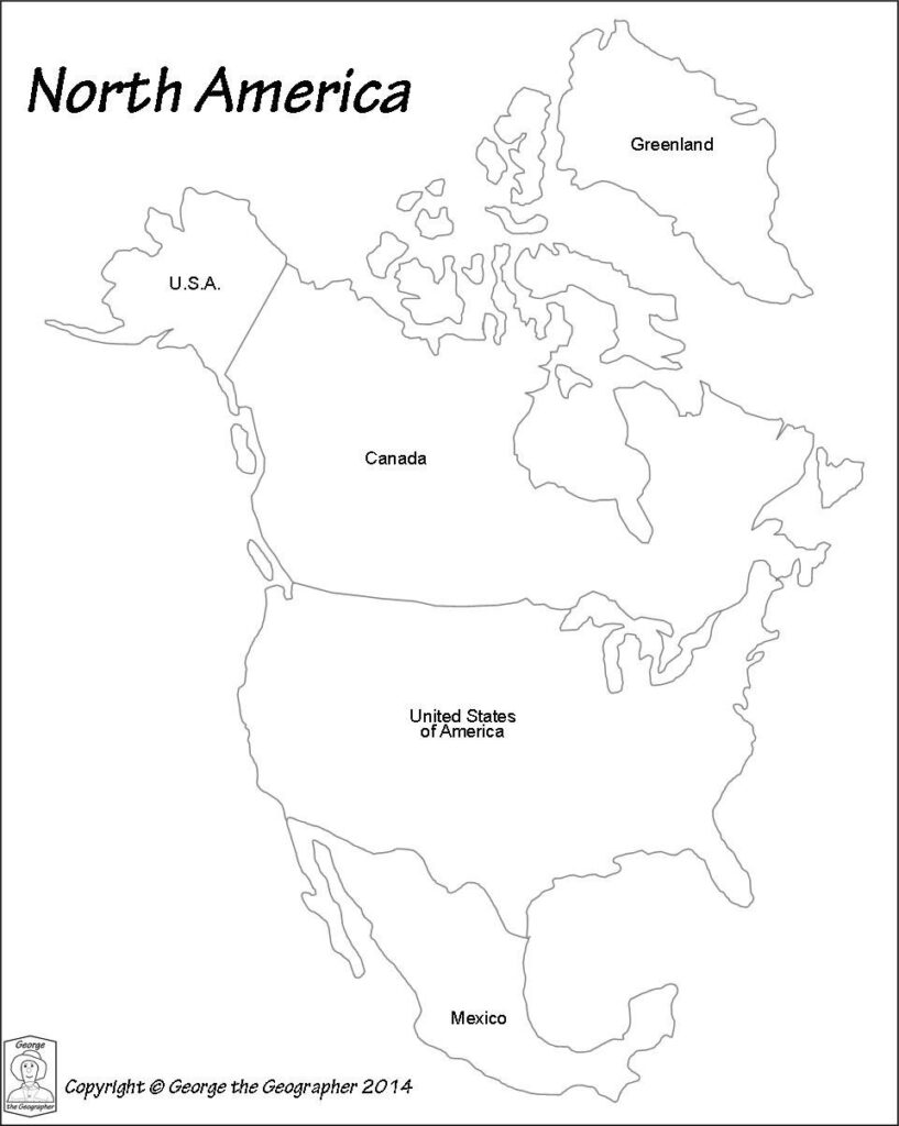 North America Political Map Printable - Printable Free Templates