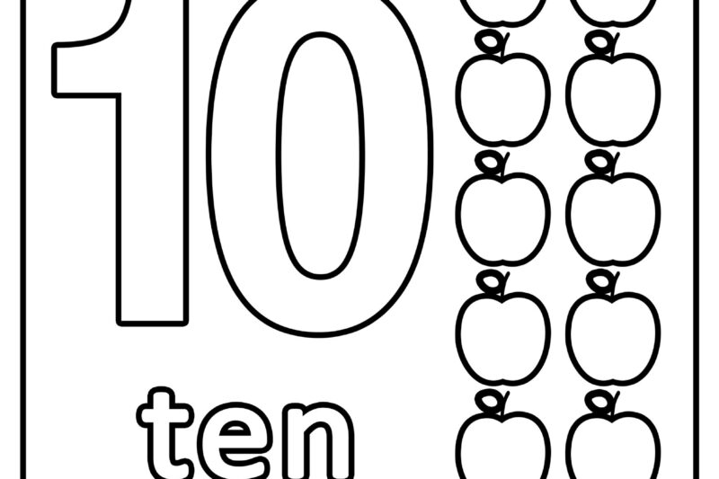 Number 10 Worksheets For Preschoolers