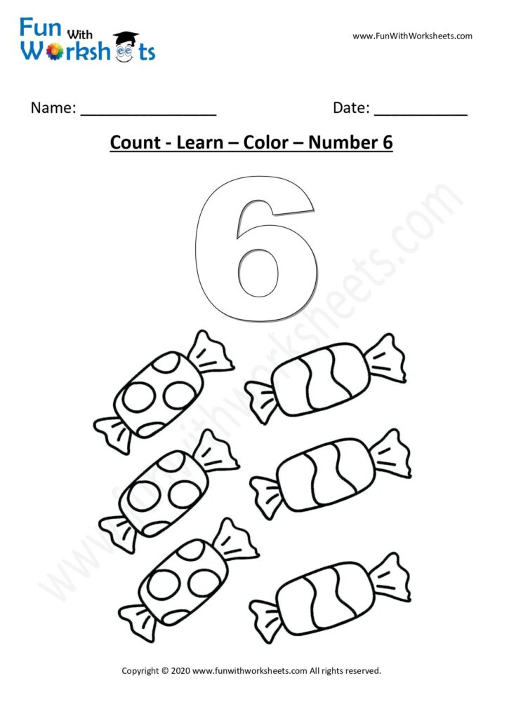 Number 6 Worksheets For Kindergarten