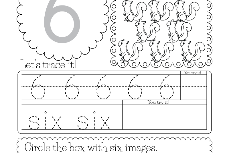 Number 6 Worksheets For Kindergarten