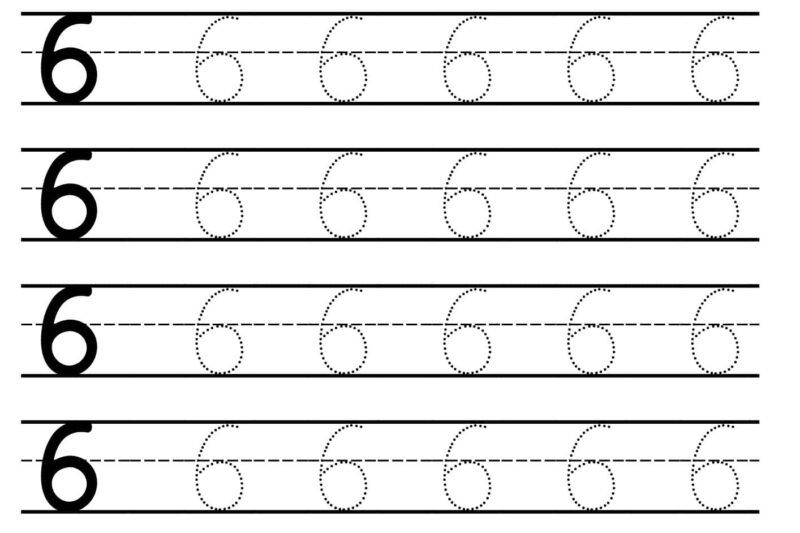 Number 6 Worksheets For Preschool