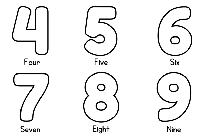Number Coloring Pages For Preschoolers