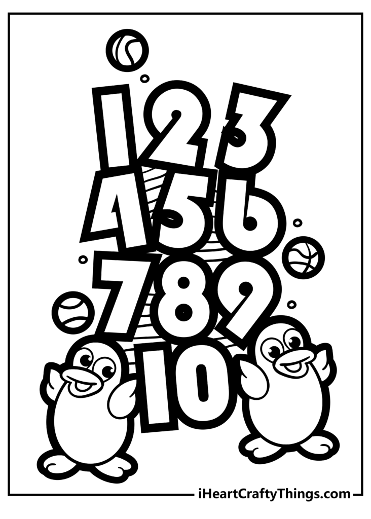 Number Coloring Sheets For Preschoolers - Free Printable Number Coloring Pages For Toddlers Pdf - Infoupdate.org