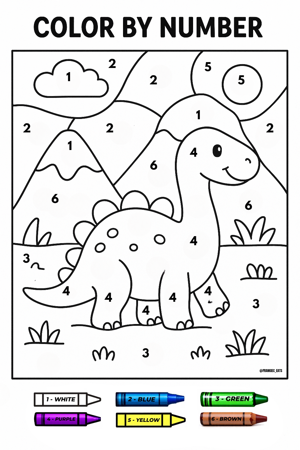 Number Coloring Worksheets For Preschoolers - Easy Color by Number Pages for Kids: Print & Color Now!