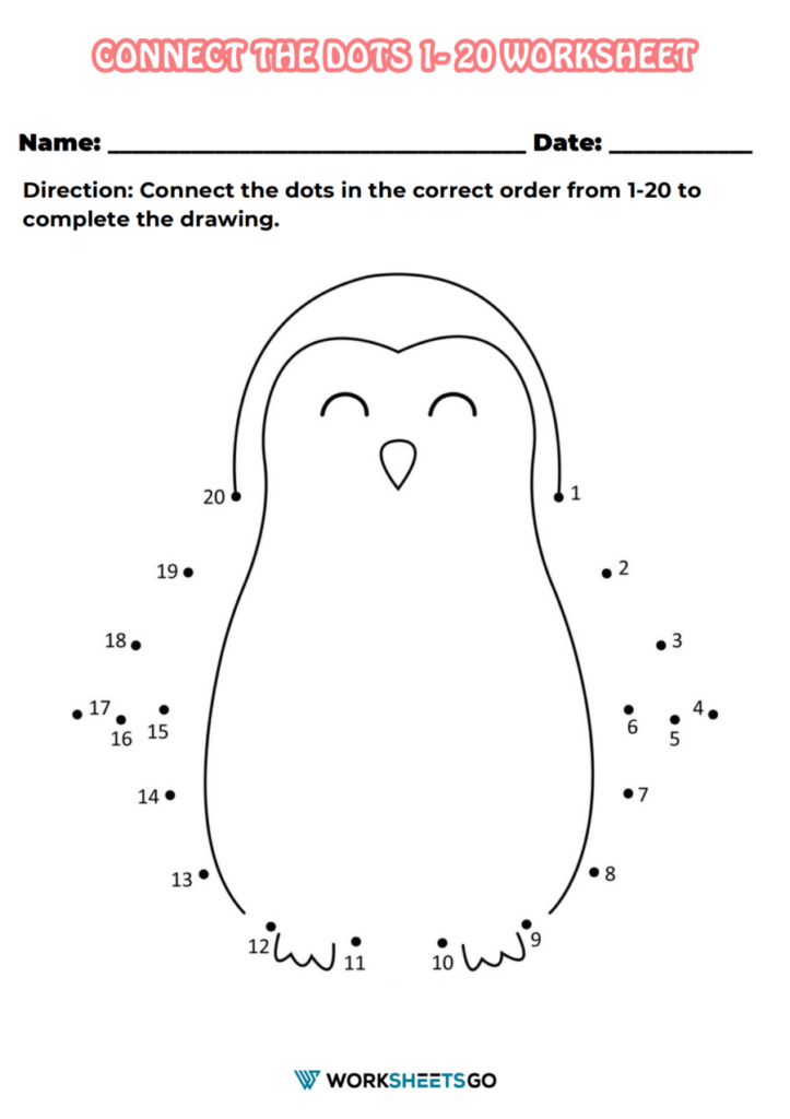 Number Connect The Dots Worksheets