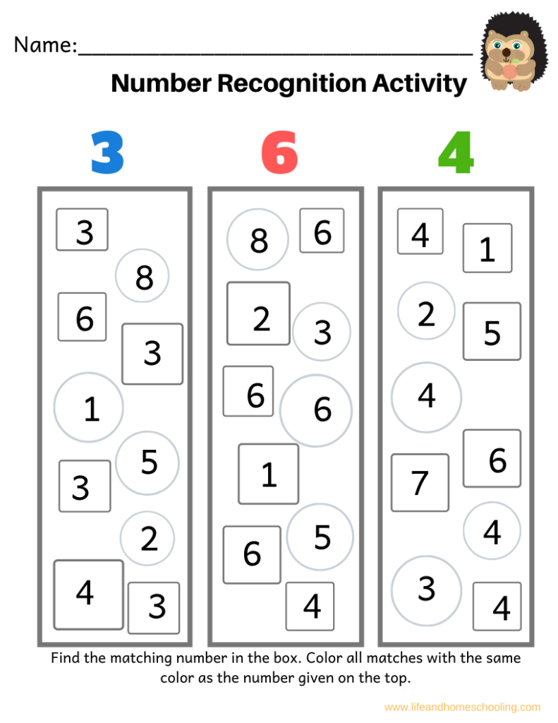 Number Identification 1-10