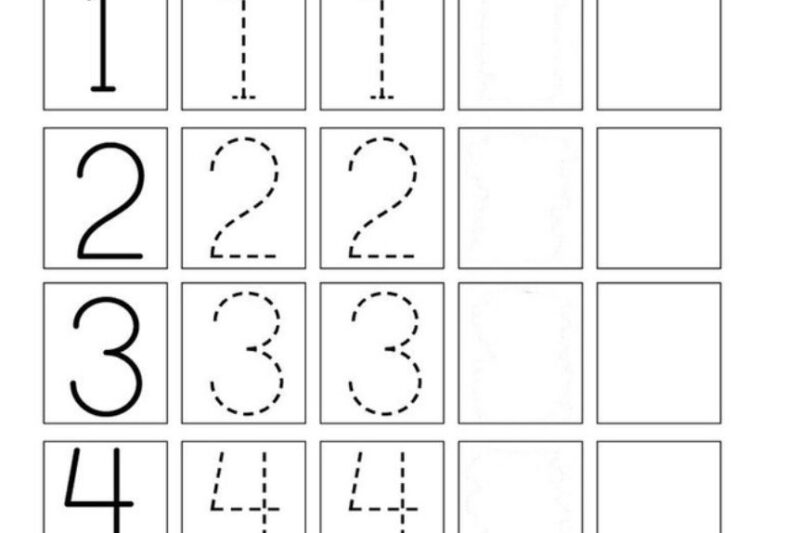 Number Review Worksheets For Preschool