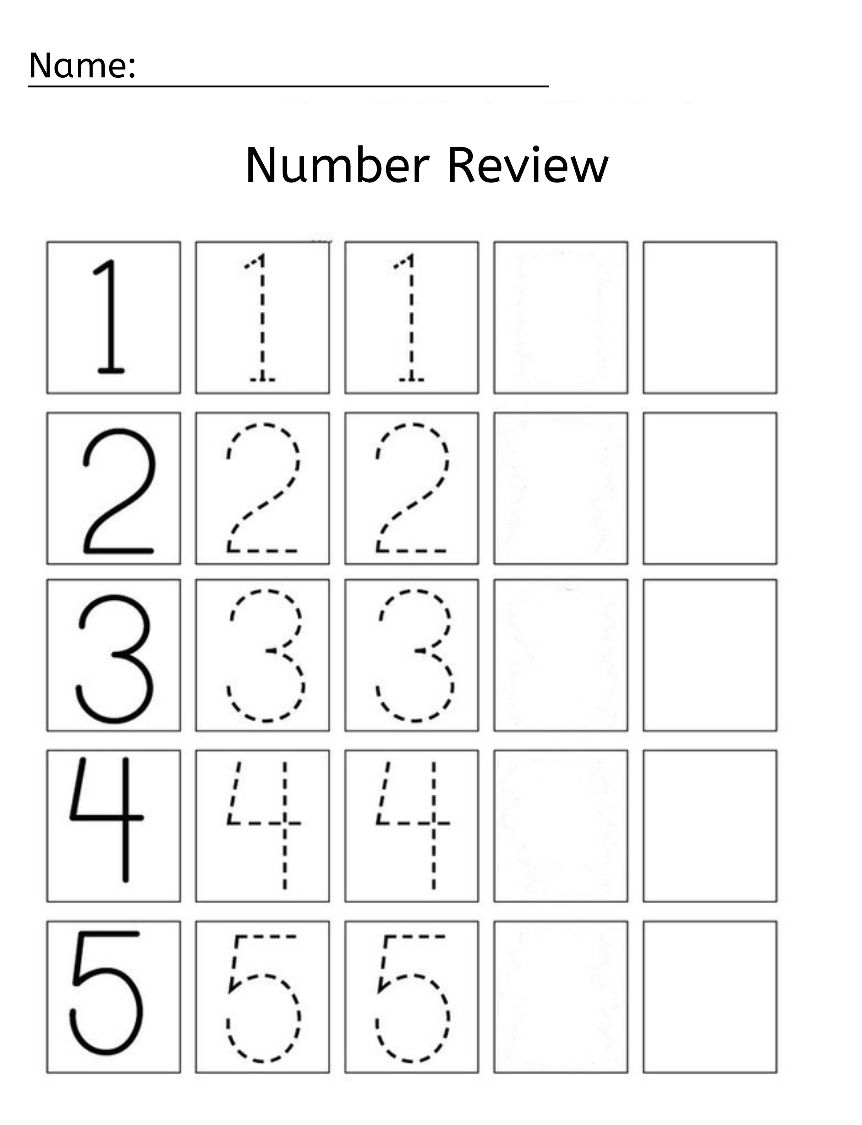 Number Review Worksheets For Preschool - Number Review Worksheet for Preschool | Preschool number learning sheet ...