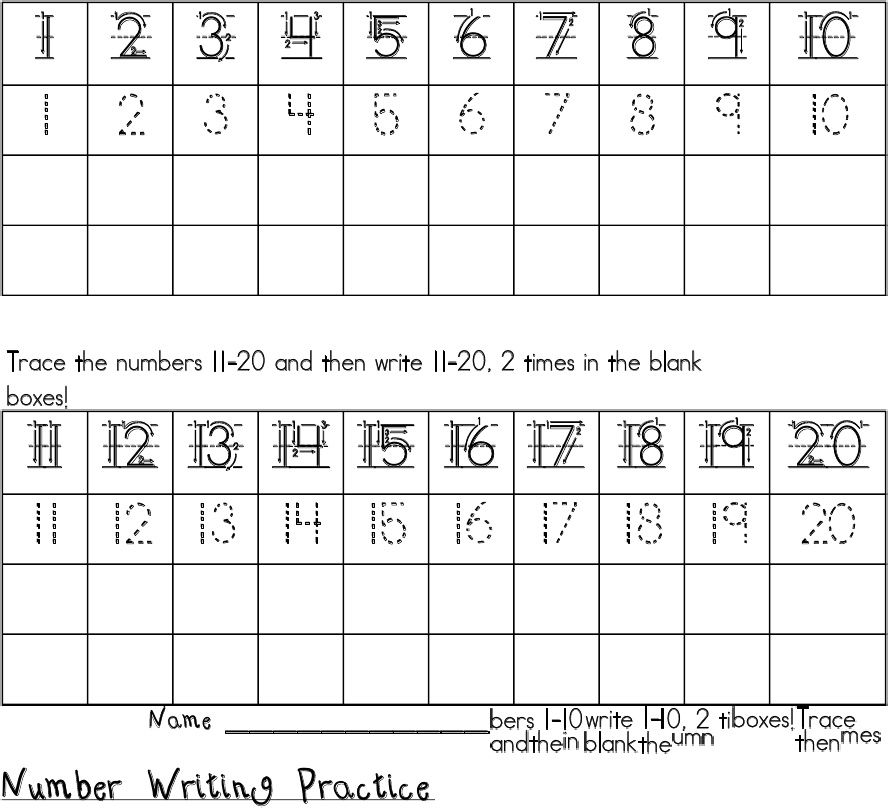 Number Writing 1-20 | Writing numbers, Writing numbers kindergarten … Number Writing 1-20 | Writing numbers, Writing numbers kindergarten ...