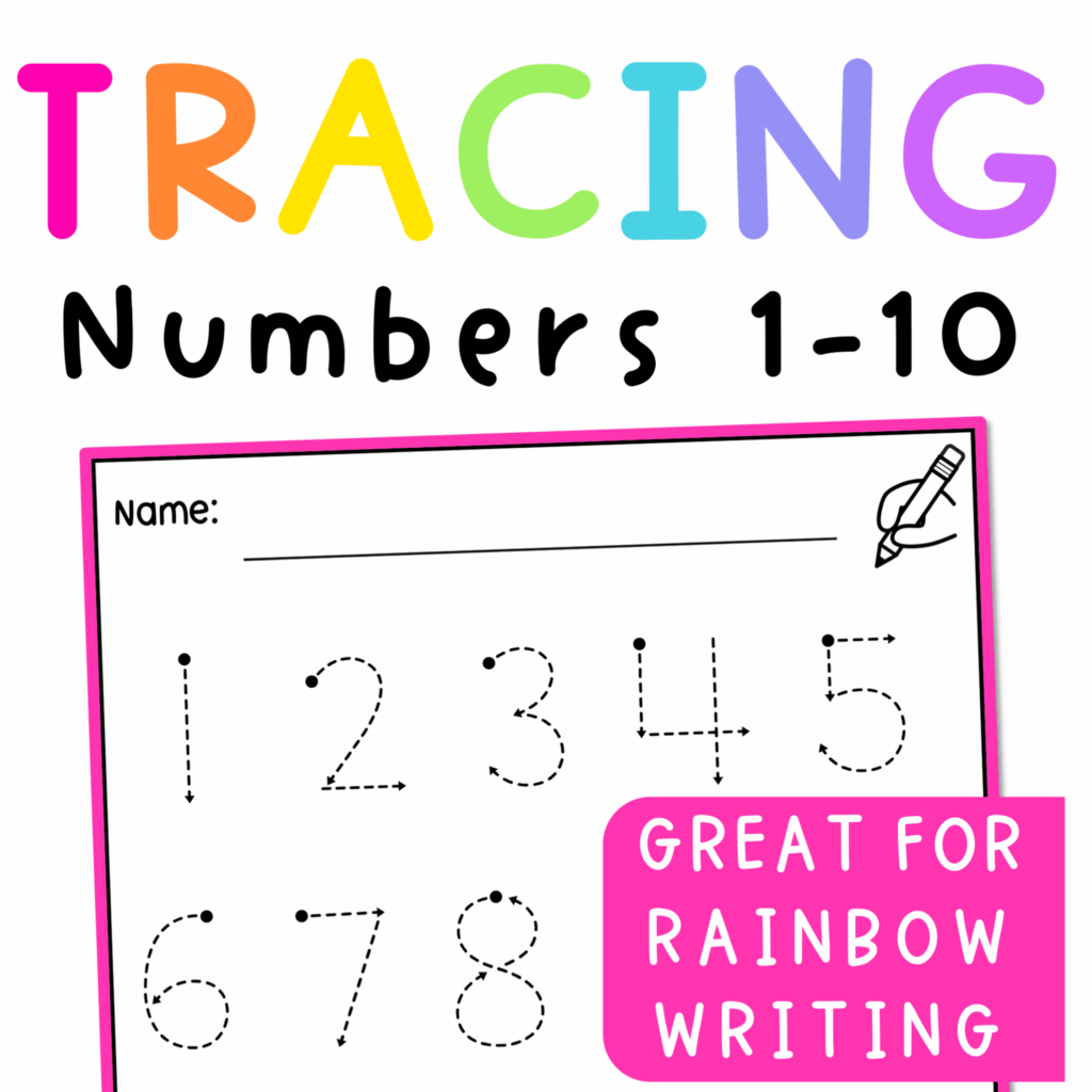 Number Writing Practice 1 10 – Tracing Worksheet Free printable Number Writing Practice 1 10 worksheet for tracing numbers 1 to 10