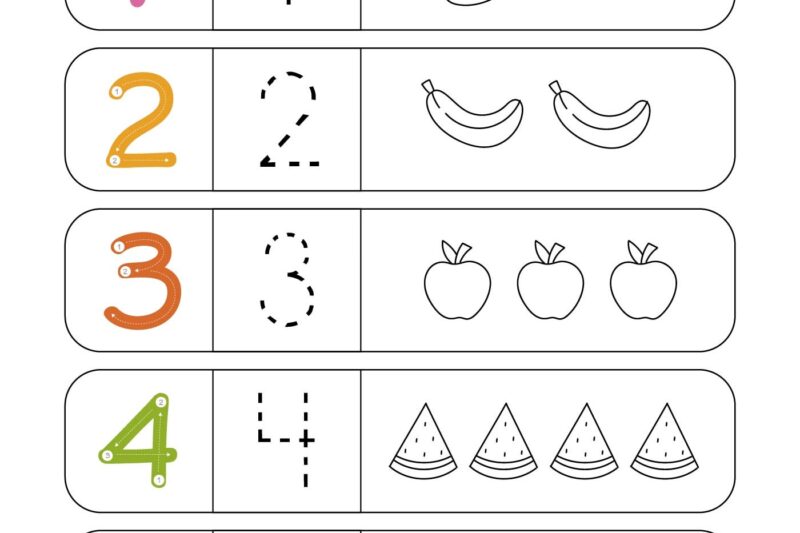 Numbers 1 To 5 Worksheets For Preschool