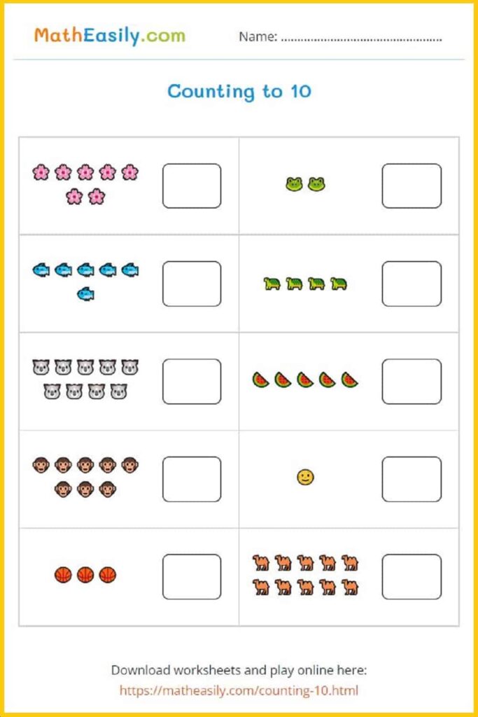 Online Counting Games For Kindergarten 1-20 + Workheets - Worksheets ...