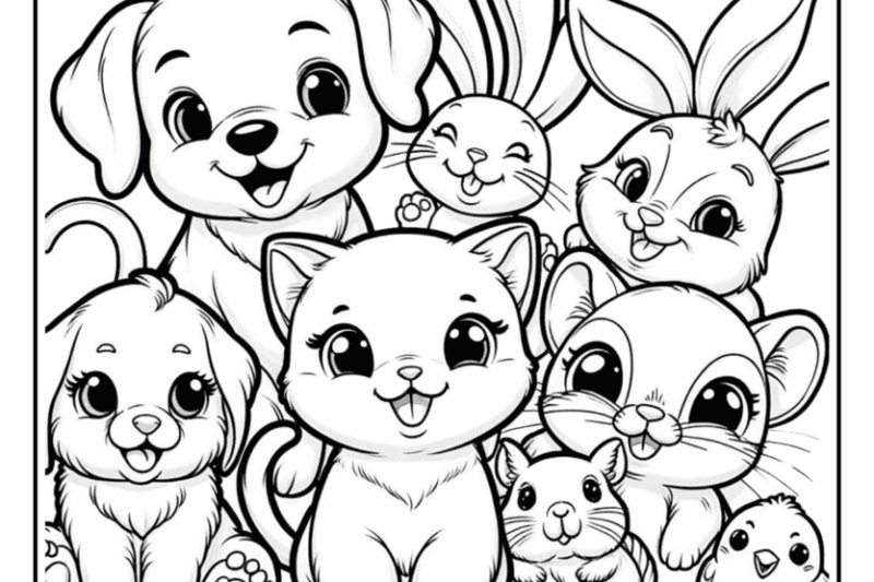 Pet Coloring Pages Free Printable