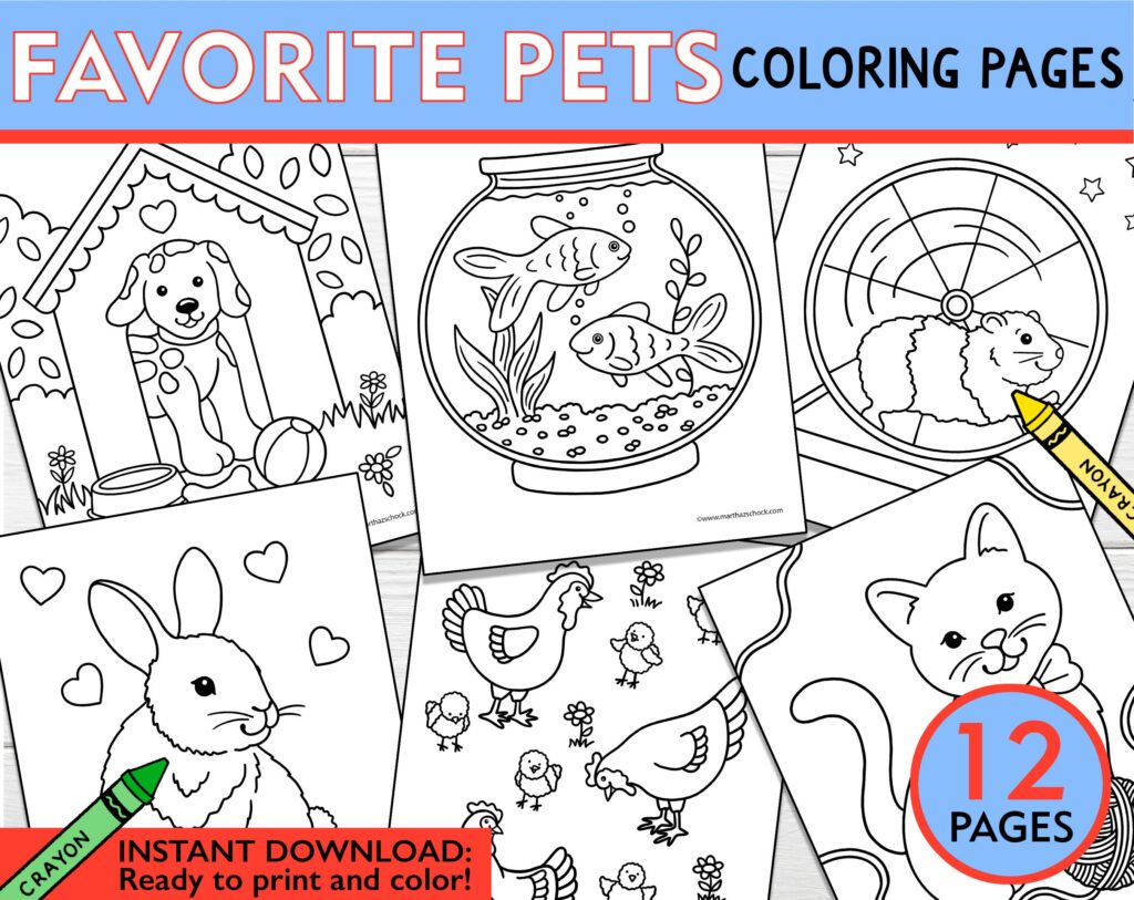 Pet Coloring Pages Preschool Free [2025]