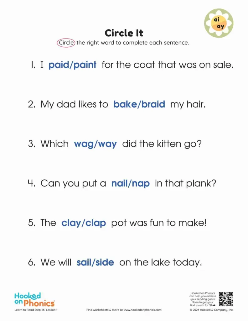 Phonics Worksheets for 2nd Grade – Circle It Phonics worksheet for 2nd grade focusing on word completion exercises