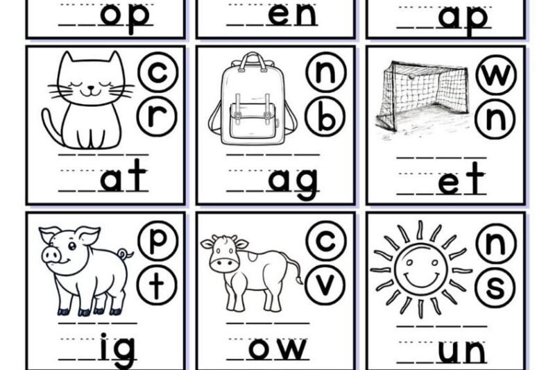 Phonics Worksheets For Kindergarten Printable Free