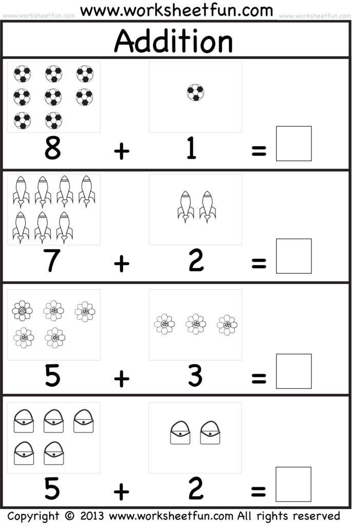 Picture Addition – Beginner Addition – Kindergarten Addition – 5 … Picture Addition – Beginner Addition – Kindergarten Addition – 5 ...