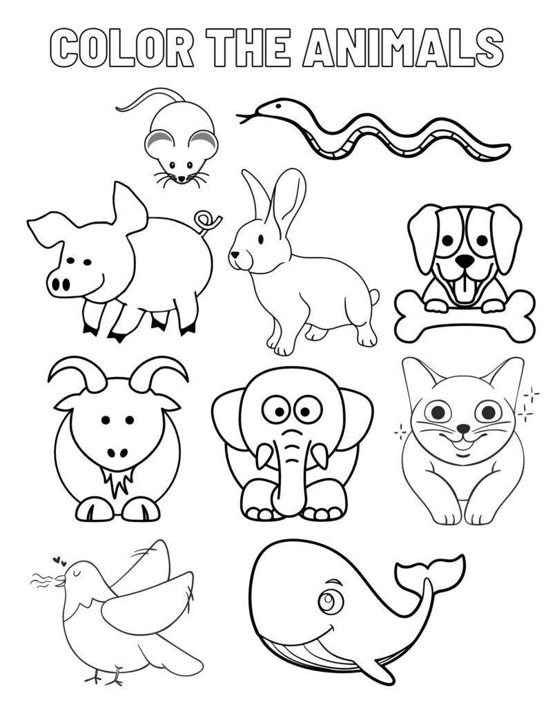 Pictures To Color Of Animals – Animals Coloring Pages Printable Pictures To Color Of Animals - Animals Coloring Pages Printable