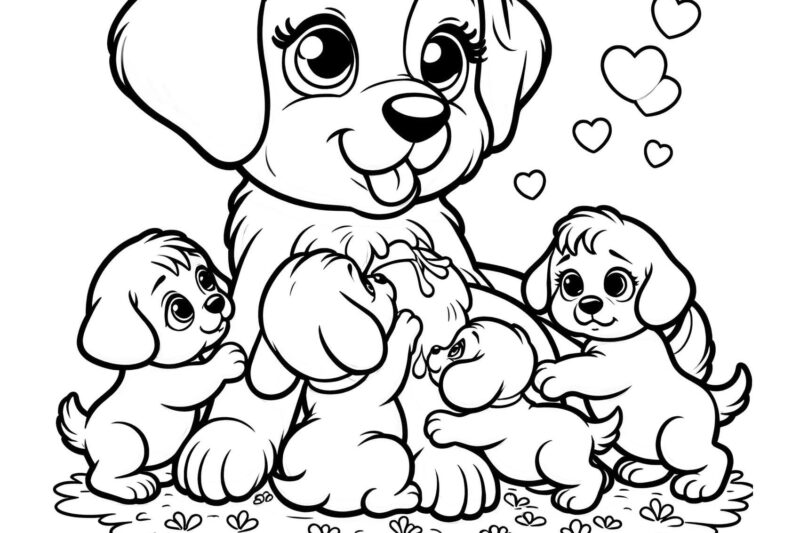 Pictures To Color Of Dogs And Puppies