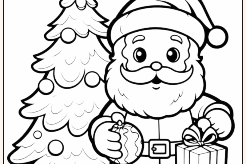 Pictures To Colour For Christmas