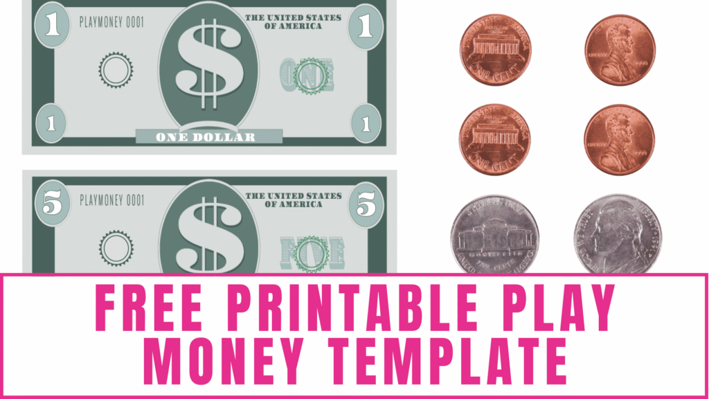 Play Money Template Customizable