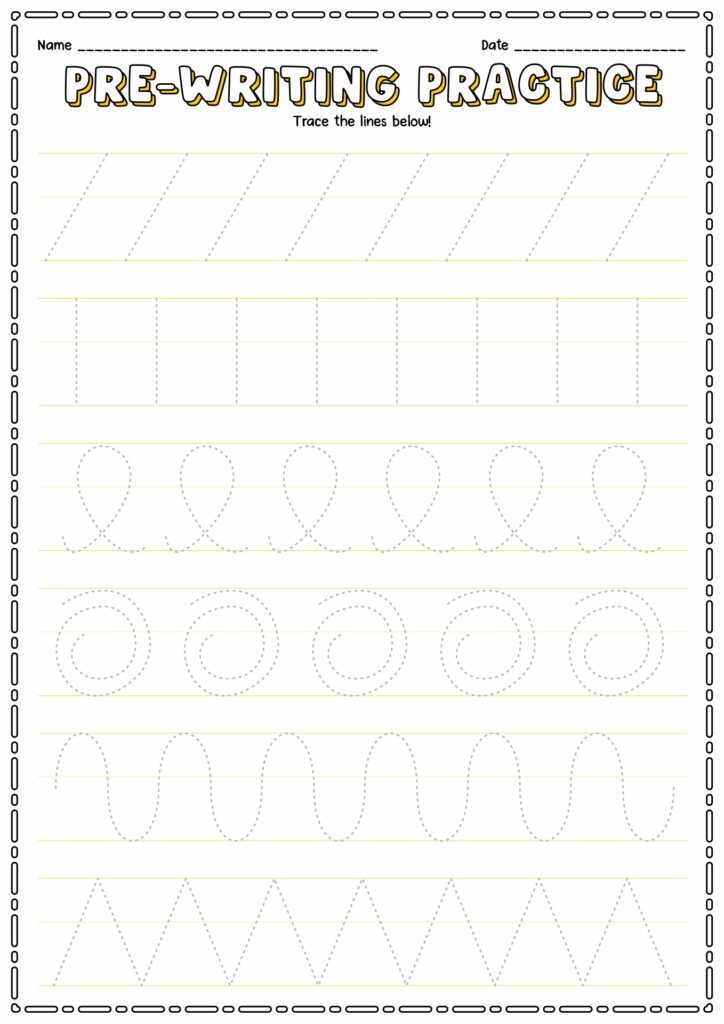 Post Writing Practice Worksheets for Preschool Printable post writing practice worksheets designed for preschool children to enhance their writing skills