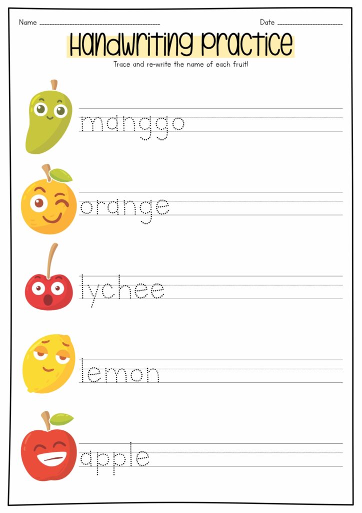 Practice Writing Worksheets For Preschoolers - 16 Writing Practice Worksheets For Preschool - Free PDF at worksheeto.com