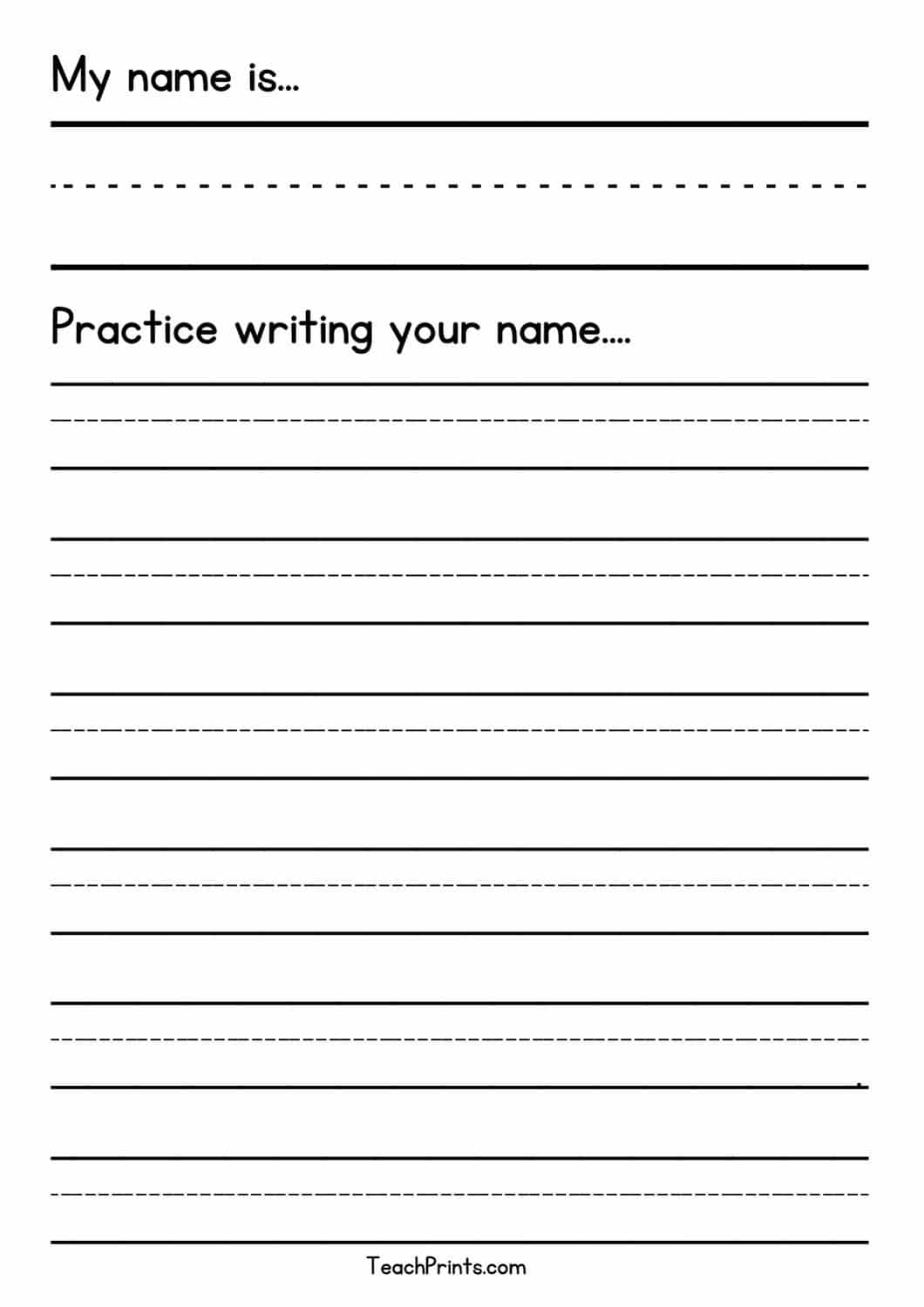 Practice Writing Your Name Worksheet - Fun Way 1st Graders Name Writing Practice Worksheets Images