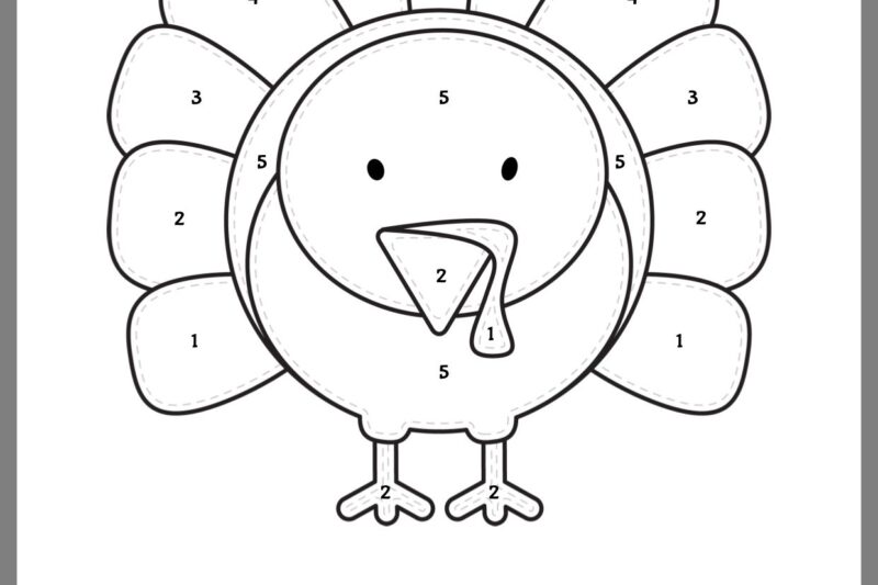 Pre K Color By Number Easy