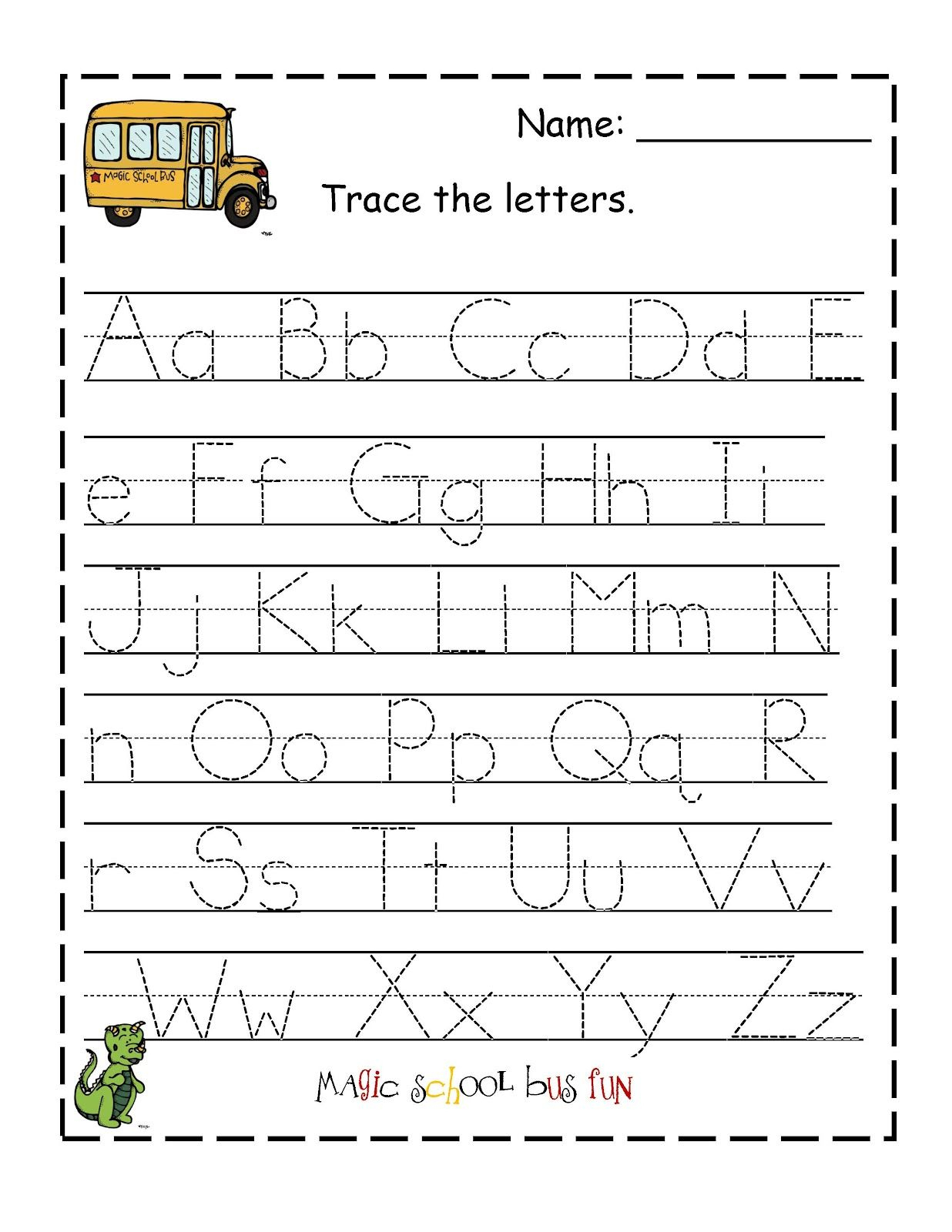 Pre K Letter Tracing Sheets - Pre K Alphabet Tracing Worksheets | AlphabetWorksheetsFree.com