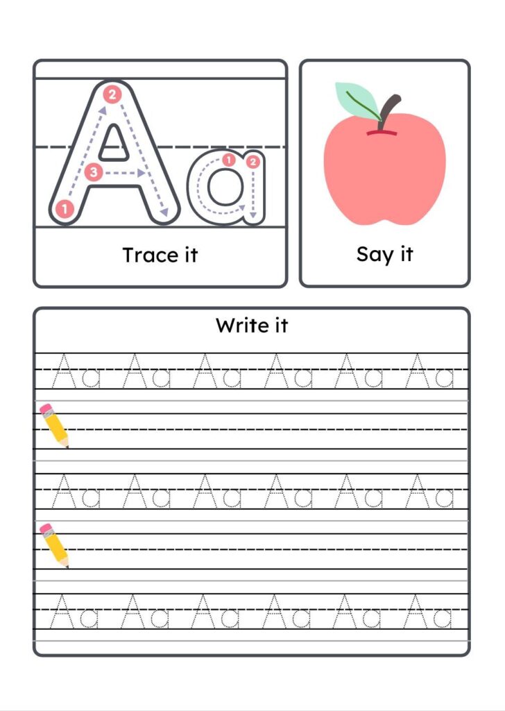 Pre-k Tracing Worksheet - Editable - Etsy