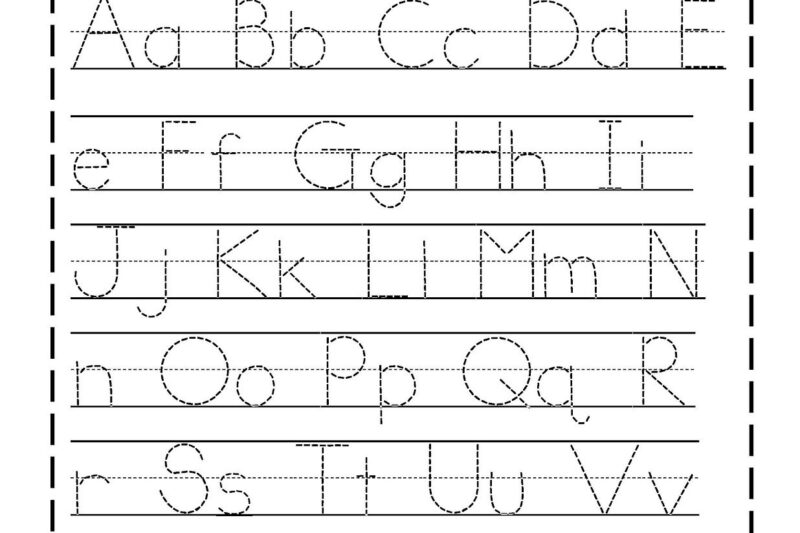 Pre K Worksheets Alphabet Tracing