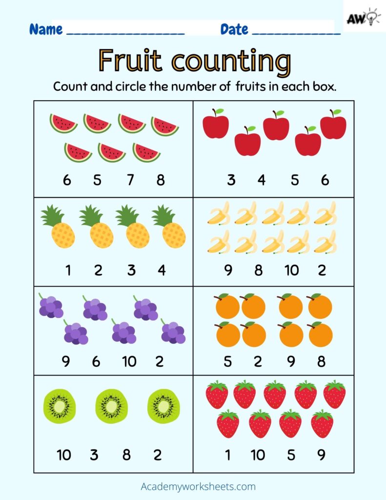 Preschool Counting Worksheets For Kindergarten - Counting Activities For Kindergarten - Jenny Printable