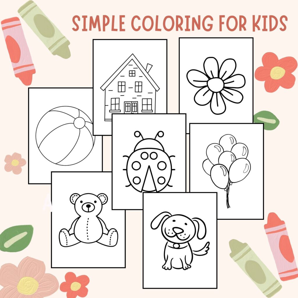 Preschool Easy Simple Coloring Pages Preschool Easy Simple Coloring Pages