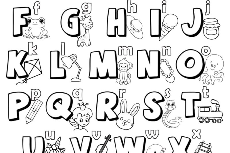 Preschool Letter Alphabet Coloring Pages