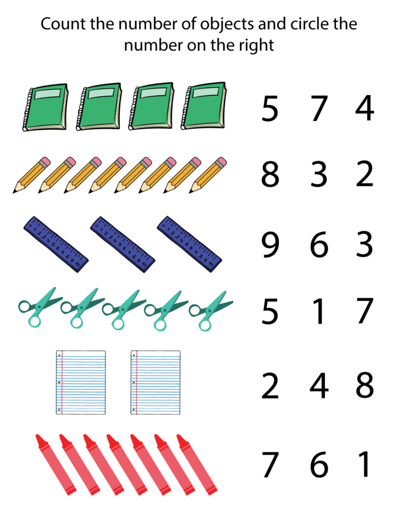Preschool Math Printables Worksheets - Preschool Coloring Printables ...