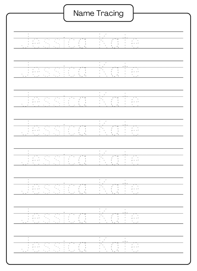 Preschool Name Tracing - 15 Free PDF Printables | Printablee