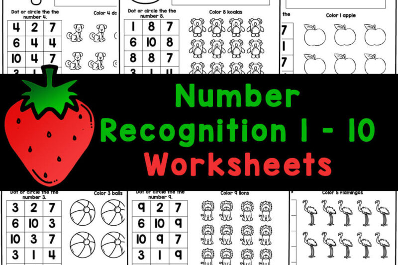 Preschool Number Worksheets 1-10