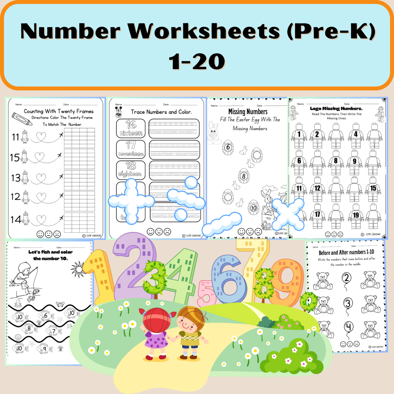 Preschool Numbers 1-20 Worksheets - Preschool Numbers To 20
