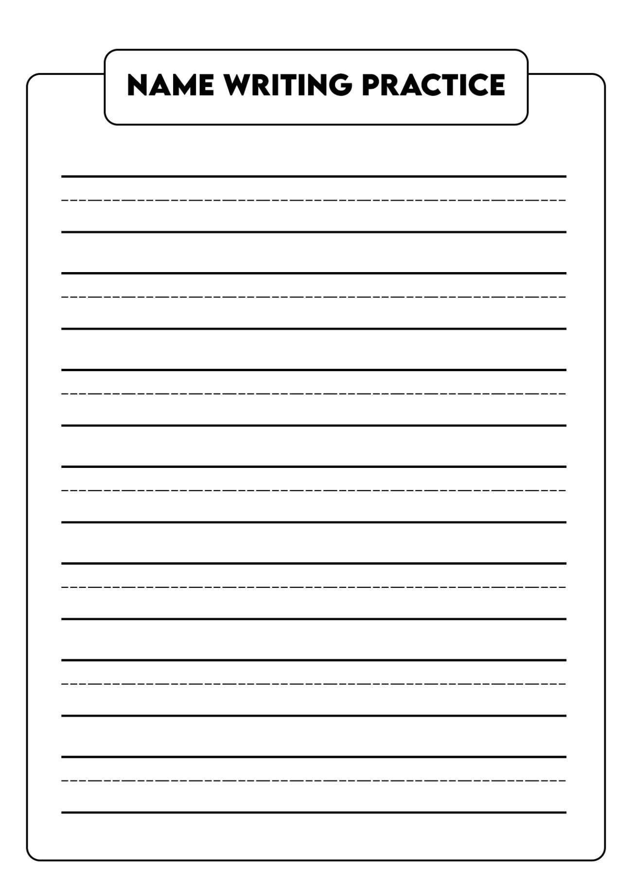 Preschool Practice Name Writing Sheets - EDITABLE Name Writing Practice GREY TRACING Preschool Kindergarten ...