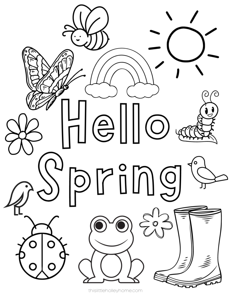 Preschool Spring Coloring Pages Preschool Spring Coloring Pages