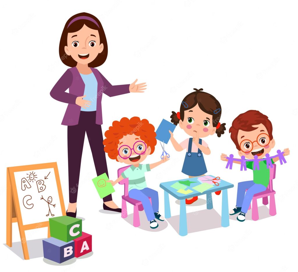 Preschool Teacher Teaching Clip Art