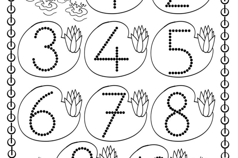 Preschool Tracing Numbers 1 10