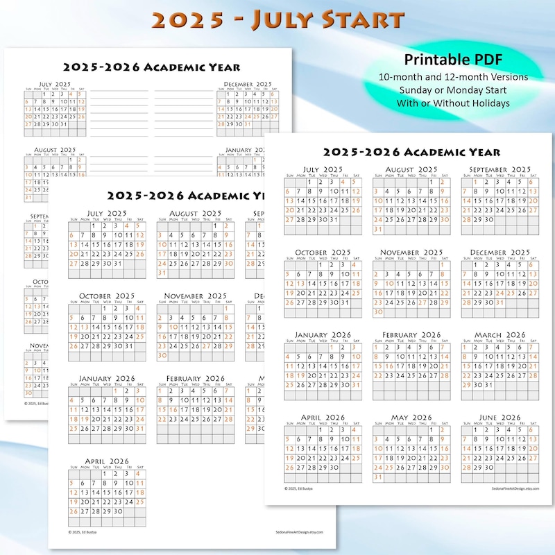 Printable 24 25 Calendar – Etsy Printable 24 25 Calendar - Etsy