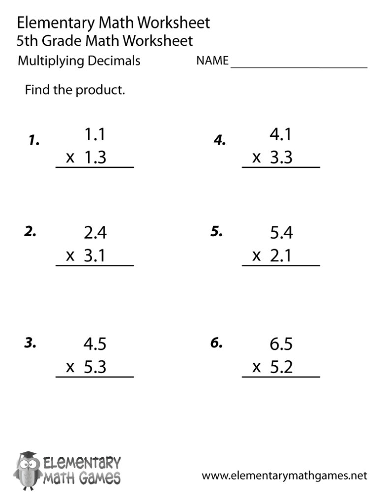 Printable 5th Grade Multiplication Worksheets Grade 5 … Printable 5th Grade Multiplication Worksheets Grade 5 ...