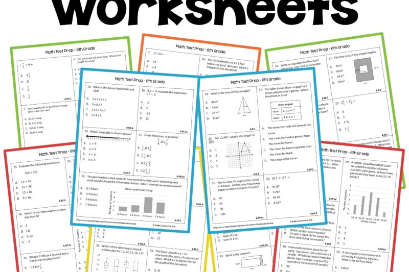 Printable 6th Grade Math Worksheets