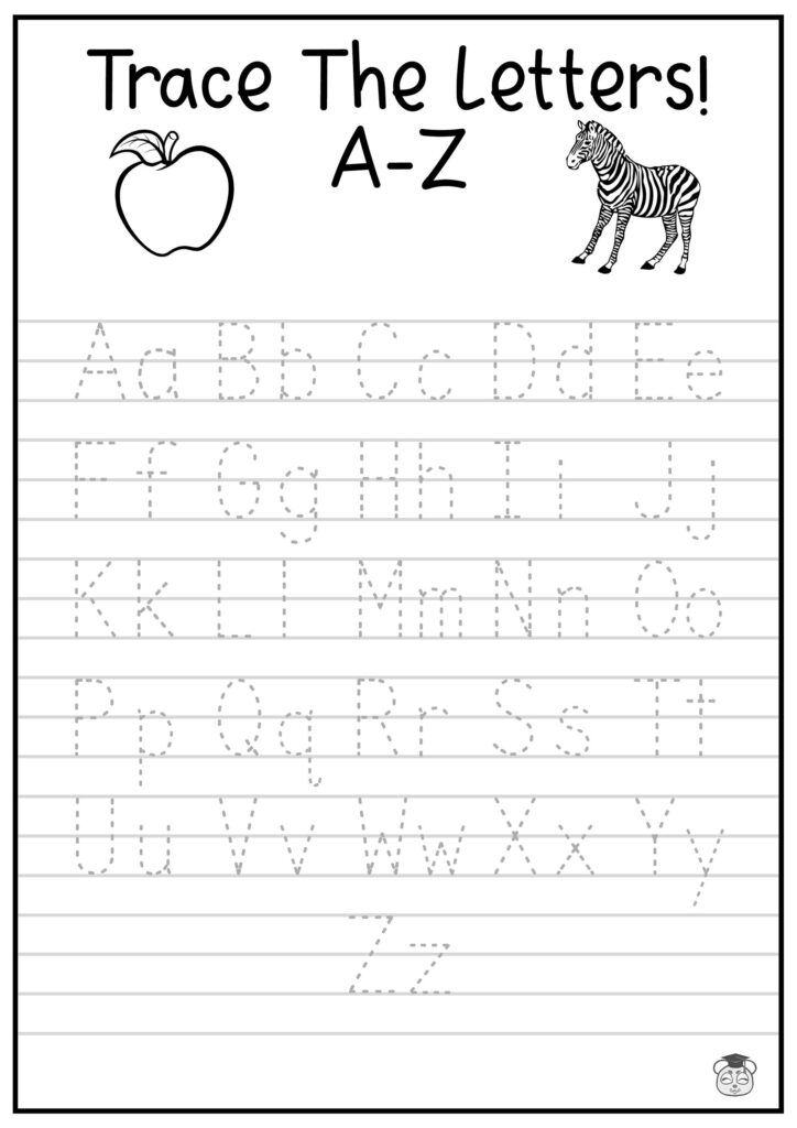 Printable A-Z Letter Tracing Worksheet! Capital and Lowercase … Printable A-Z Letter Tracing Worksheet! Capital and Lowercase ...