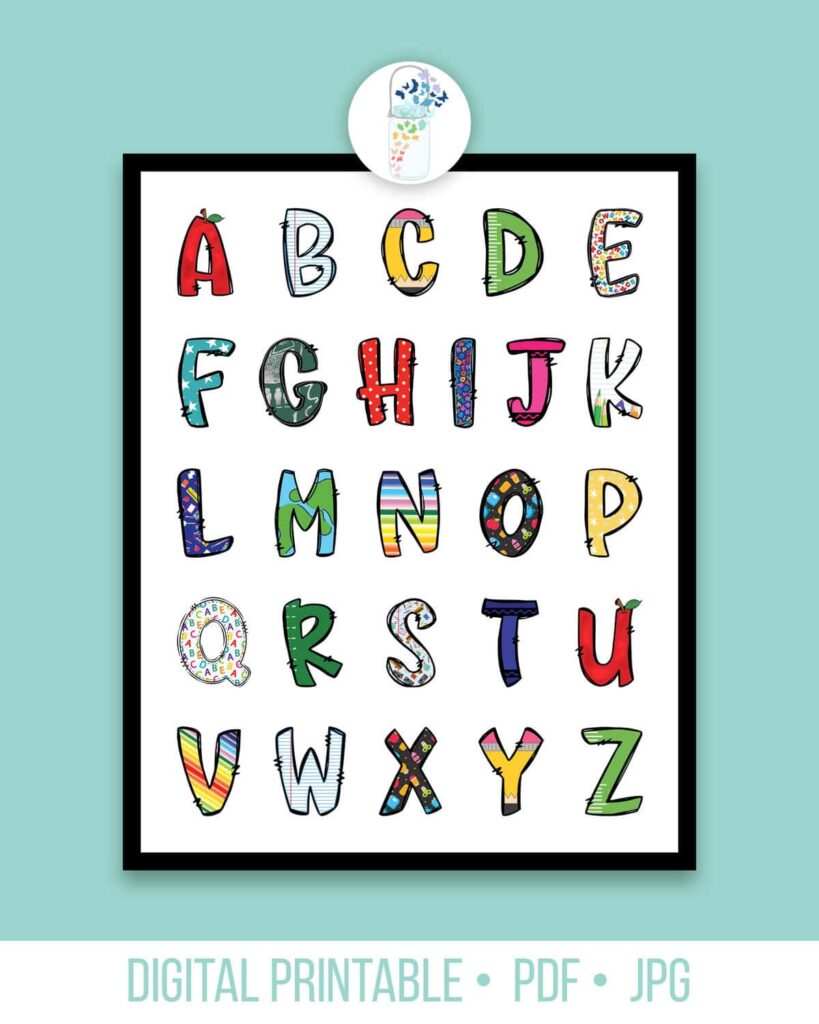 Printable Alphabet Letters With Design Printable Alphabet Letters With Design