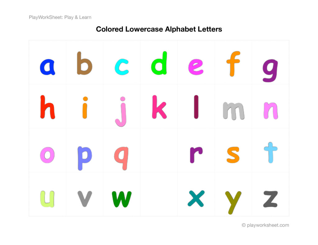 Printable Alphabet Lower Case