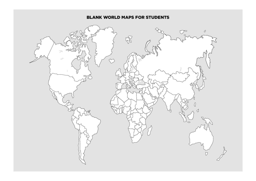 Printable Blank World Maps Printable Blank World Maps